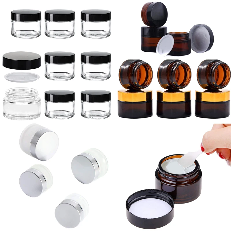 Candle Supplies Glass Jars - 5 pezzi 5g-100g mini barattoli di