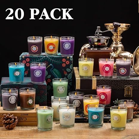 Candle Supplies Glass Jars - 20 confezioni di candele profumate (6,6