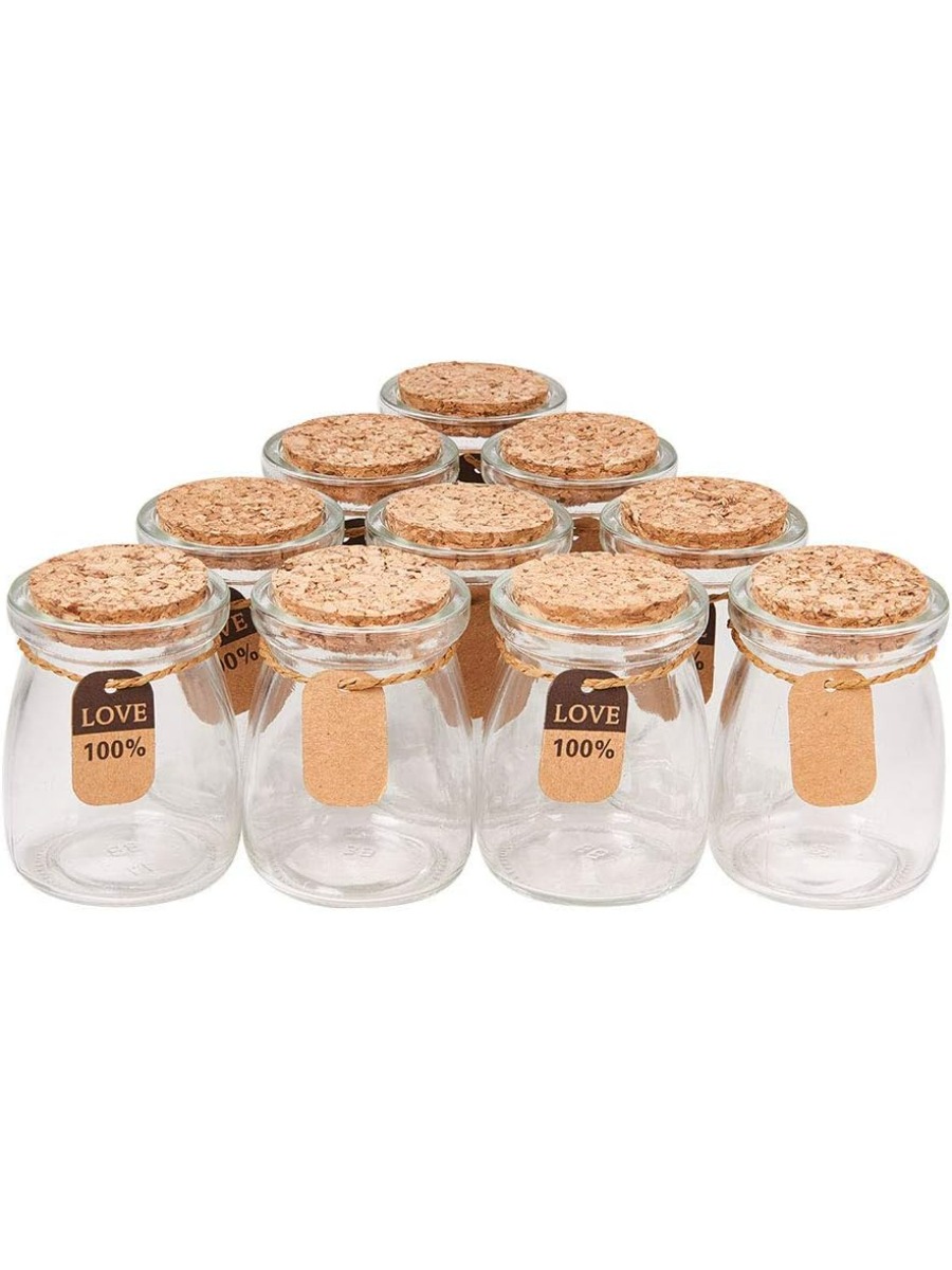 Candle Supplies Glass Jars - Confezione da 10 vasetti in vetro