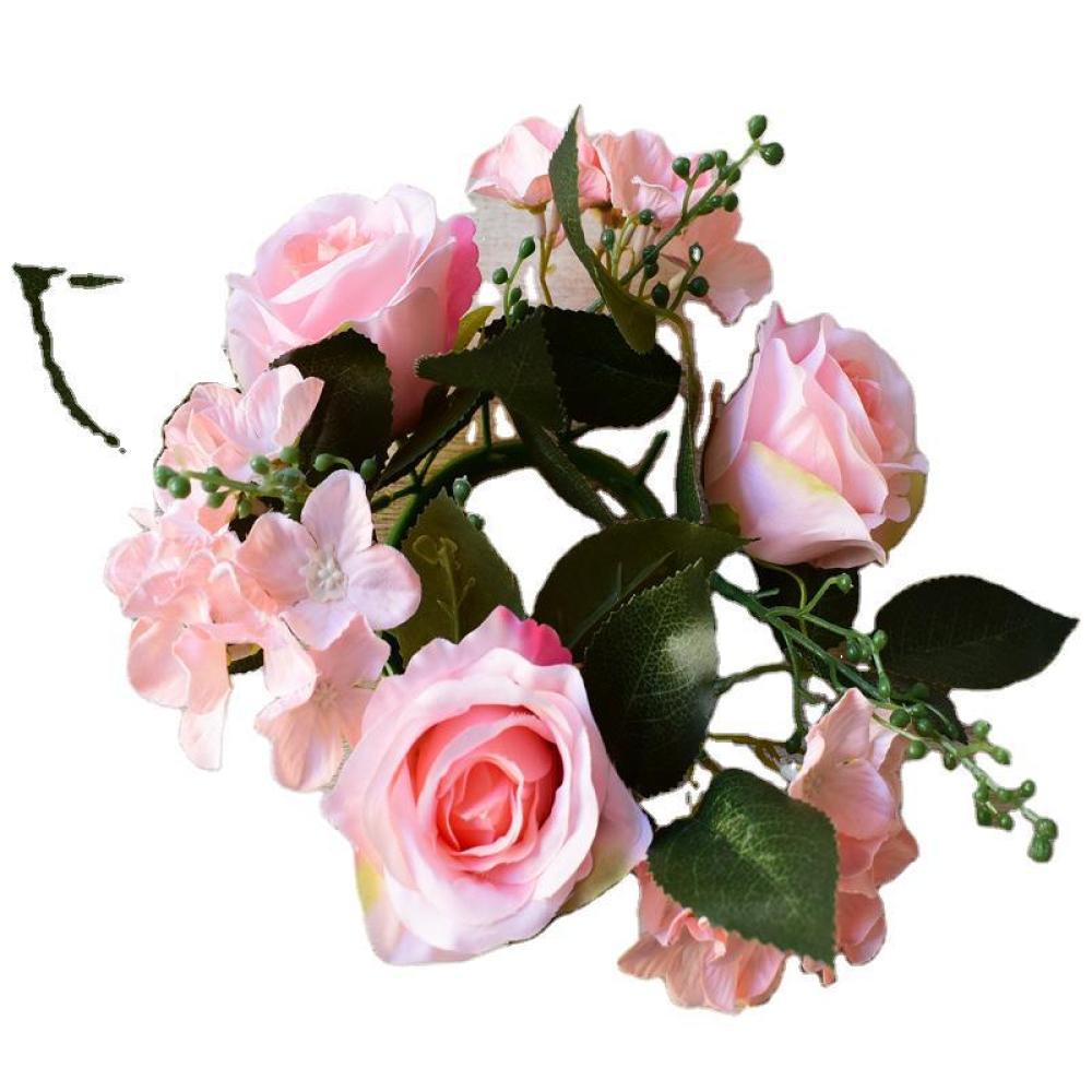 Candle Supplies Luxury - Ghirlanda di rose realistiche, decorazione floreale