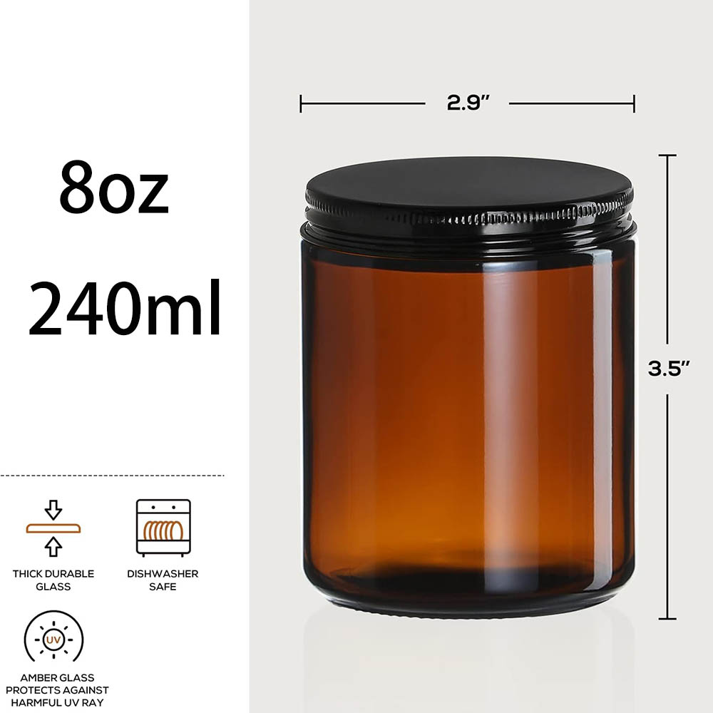 Barattoli in Vetro Ambrato da  - Candle Supplies Glass Jars recensione e prezzo