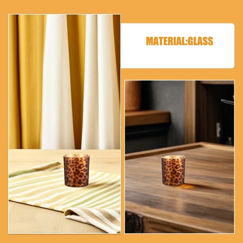 Bicchieri in vetro Leopard, ba - Candle Supplies Glass Jars recensione e prezzo