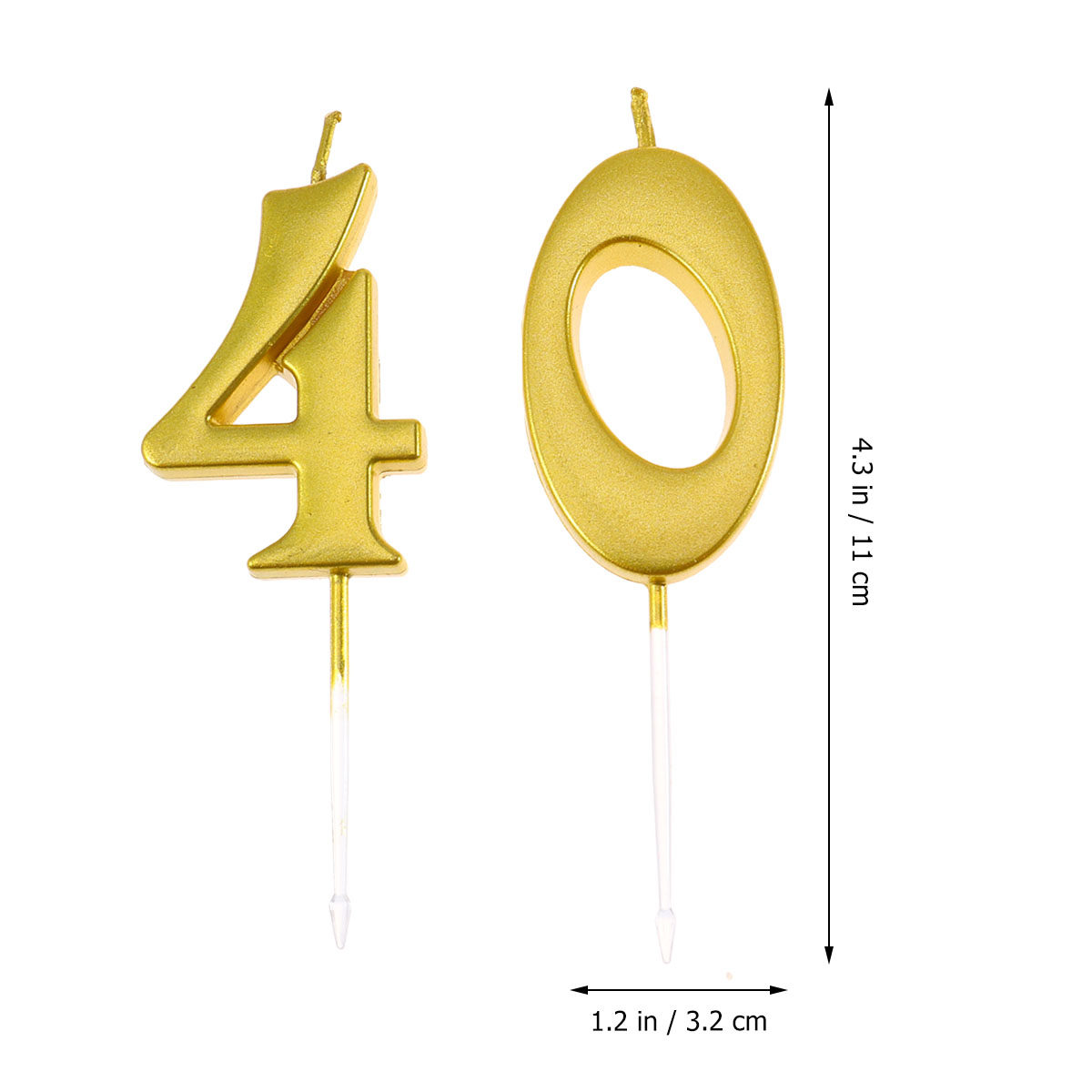 2 candele a forma di numero 40 - Candle Supply recensione e prezzo